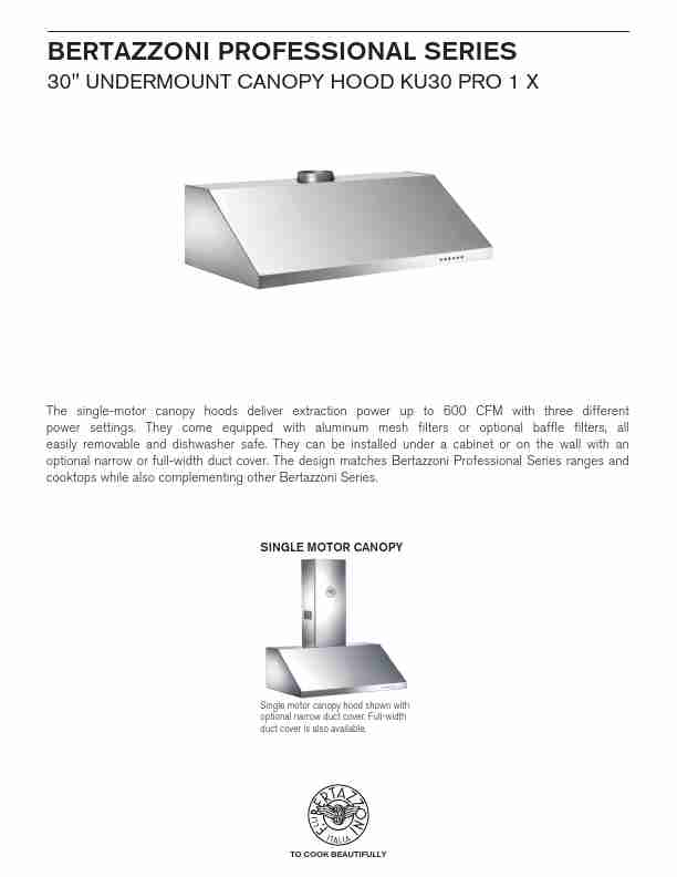 Bertazzoni Ventilation Hood KU30 PRO-page_pdf